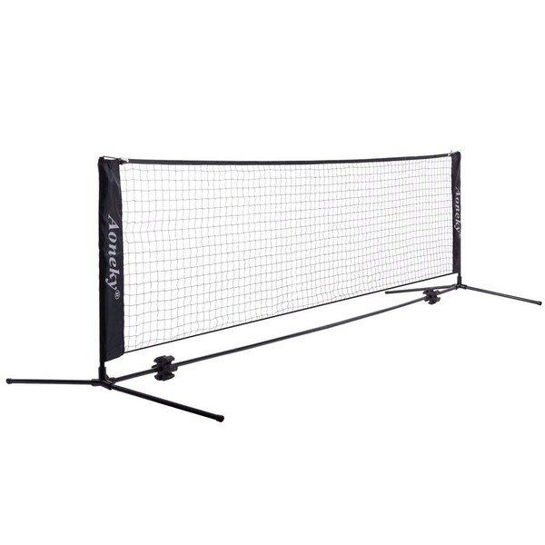 Aoneky Mini Portable Tennis Net for Driveway - Kids Soccer Tennis Net for Backyard or Beach - Family Pickleball Tennis Game Toy for Boys Children Aged 6+ Years Old (10 Feet)