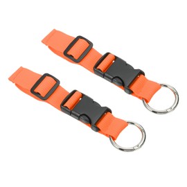 PATIKIL Luggage Connector Straps 1x6.3", 2Pcs Jacket Grip Travel Belt Add a Bag Luggage Strap with O-Ring Buckle for Baggage Suitcase Backpack, Orange