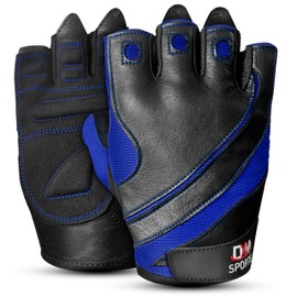 DXM SPORTS Workout Gloves for Men and Women, Gym Weight Lifting Gloves with Wrist Support - Breathable, Anti-Slip Gloves for Exercise, Fitness, Cycling, Training, Outdoor Sports (Blue, Small)
