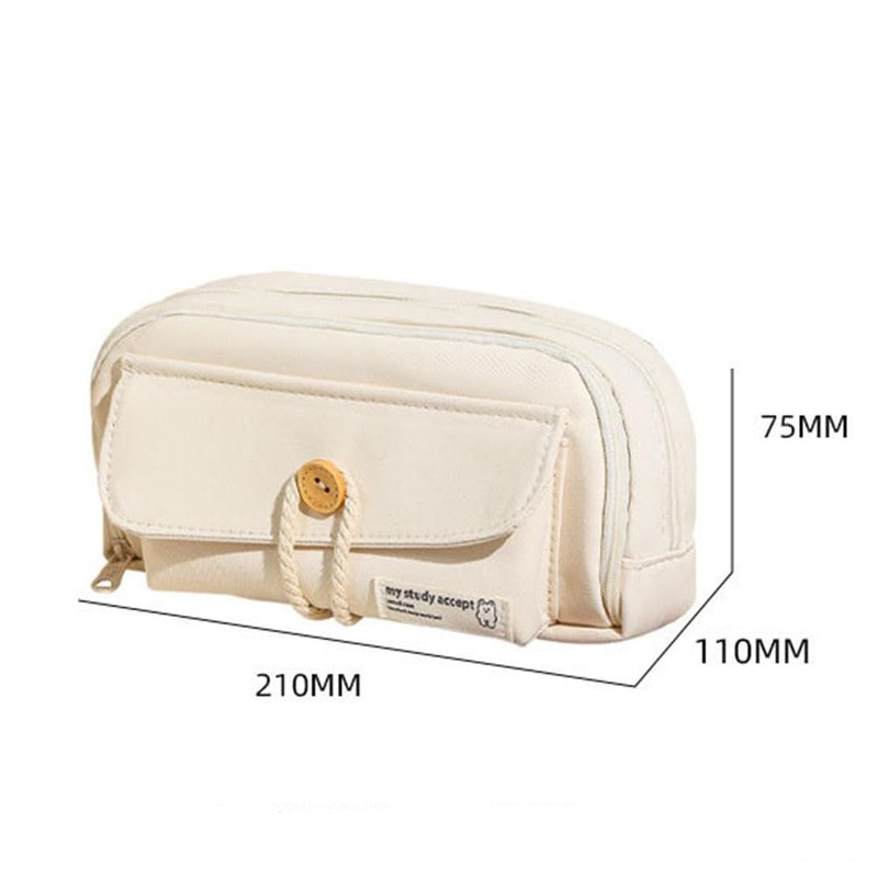 Nannlia Pencil Case, Korean, Stylish, Pencil Case, Large Capacity, Simple,