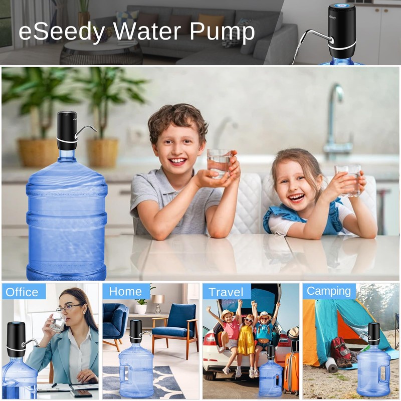 Water Pump for 5 Gallon Bottle, USB Charging Automatic Water