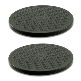 12 Inch Heavy Duty Rotating Swivel Stand - 360˚ Rotation Lazy Susan with Steel Ball Bearings for Model Base/Rotating Plants/Crafts Stand Monitor/TV/Stereos/Potted Plants(2 Pack/Black)