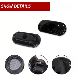 GTINTHEBOX 2PCS Smoked Lens Rear Bumper Side Marker Light Housings Kit for 98-05 VW Beetle