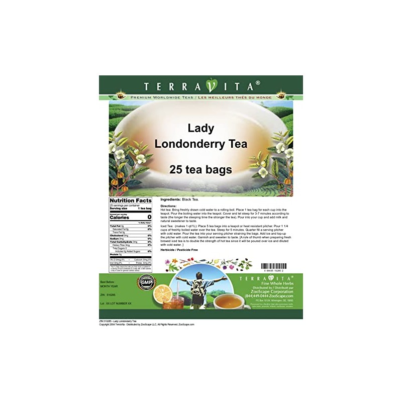 Lady Londonderry Tea (25 tea bags, ZIN: 510285)