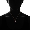 Plata de Ley Chapados en oro rosa imitación Gemstone 7