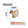 Imperial Mailbox Systems Brass Knob for Mailbox Flag