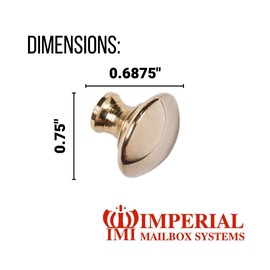 Imperial Mailbox Systems Brass Knob for Mailbox Flag