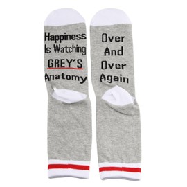 PXTIDY Socks Greys Merchandise Grey's TV Show Inspired Novelty Socks Anatomy Doctor Gifts For for Grey's Fans