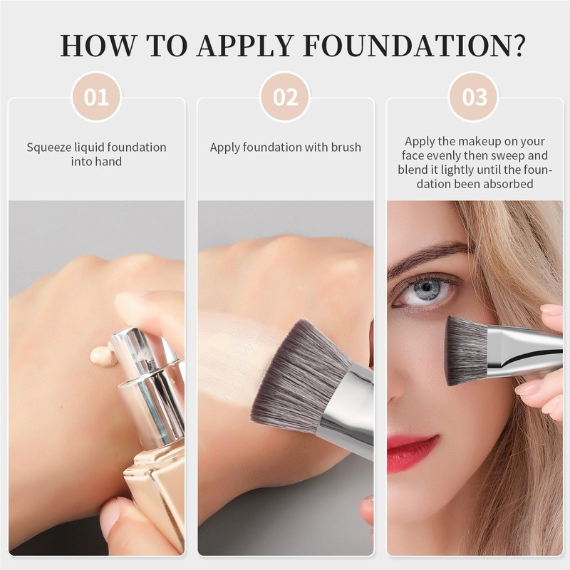 DUcare Foundation Brush Contour Bronzer Self Tanner Makeup Brushes for