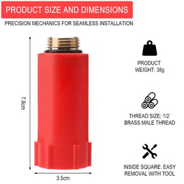 APOMOONS 2 Piece Construction Plug 1/2 Inch Plastic Plumbing Pipe (Red & Blue), Construction pour Tuyau de Plomberie 1/2 in pour Fermer les Tuyaux d'eau Pendant la Rénovation