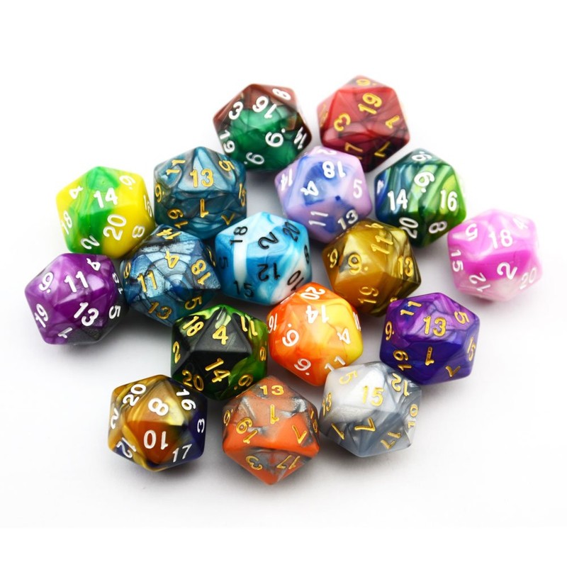 SmartDealsPro 10-Pack 20 Sided Dice D20 Polyhedral Dice for DND