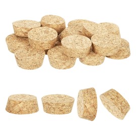 sourcing map 20 Pcs Cork for Bottles Stoppers Cork Plugs, 1.81x1.57x0.71 Inch Soft Wood Natural Tapered Corks for Bar Restaurant DIY Crafts