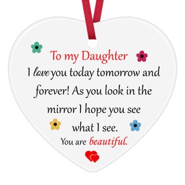 Daughter Gifts from Parents Daughter Christmas Ornament from Dad t to My Daughter Gifts Christmas Hanging Ornaments for Daughter Inspirational Daughter Gifts Graduation Gifts Daughter Birthday Gift