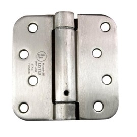 Hinge Outlet Adjustable Spring Hinges, 4 Inch with 5/8 Inch Radius in Satin Nickel, Self Closing, Door Closing Hinges, 2 Pack