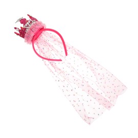 Baluue Beautiful Boys and Girls Veil Headband Creative Design for Birthday Parties Comfortable Hair Accessory for Girls Charming Veil Headdress for Special Occasions for Dress-up and