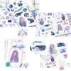 Agwut Watercolor Fantasy Scrapbook Washi Paper Stickers Set (48 Sheets)