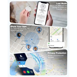 Air Tracker Tags 2 Pack - Bluetooth Keys Finder for iOS Only - Luggage Tracker Compatible with Apple Find My APP, Item Locator for Luggage, Backpack, Suitcases, Replaceable Battery