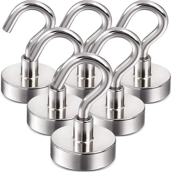 DIYMAG Magnetic Hooks, 25Lbs Strong Heavy Duty Cruise Magnet S-Hooks