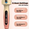 FARERY Curling Iron Brush Ceramic, Digital Display 9 Temps Thermal