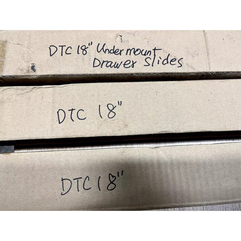 DTC Pair of DTC 18" Undermount Drawer Slides, Full Extension,