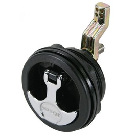 Whitecap S-0226BC T-Handle Latch with Keyed Lock - Black 3" Diameter