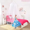 Princess Bed Canopy - Beautiful Silver Sequined Childrens Bed Canopy