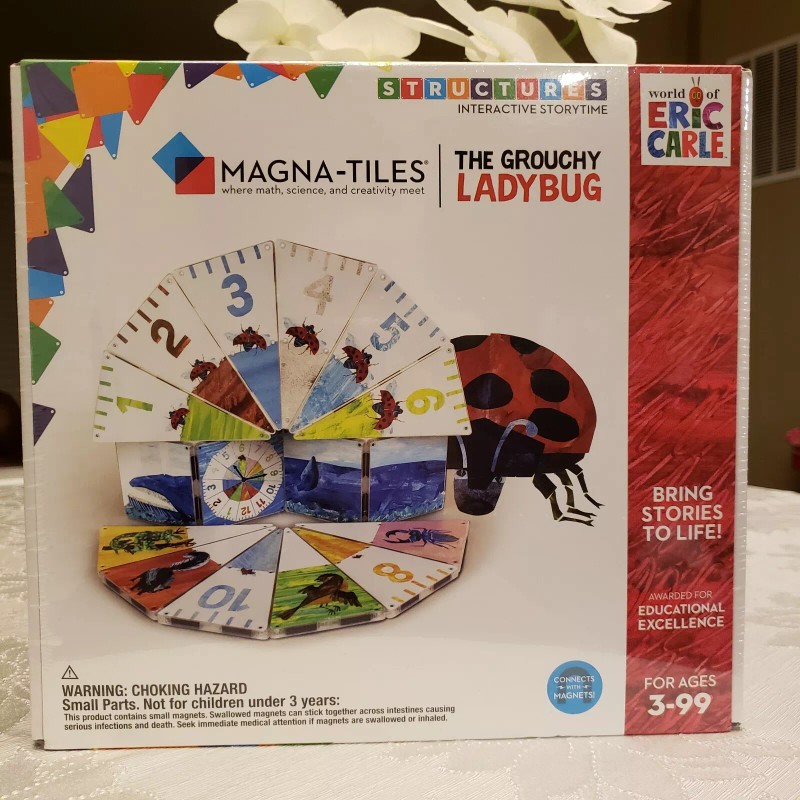 Magna-Tiles -The Grouchy Lady Bug,16 Piece Set, World of Eric Carle,