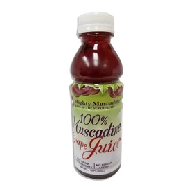 Mighty Muscadine 100% Muscadine SuperFruit Juice Cold Pressed from the Grape and Full of Antioxidants - 10 oz Bottle ( 4 BOTTLES ) )