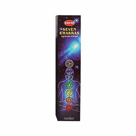 Hem Seven Chakra Pouch 7 pack of 35 Incense sticks for Meditation, Yoga, Relaxation, Healing and Positivity
