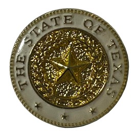 Wholesale Lot of 3 The State Of Texas White & Gold Motorcycle Hat Cap Lapel Pin