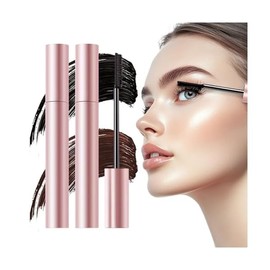 Tubing Mascara Volume and Length, 2025 New Waterproof Curling Mascara Black & Brown, Slender Sweatproof Non-Smudged Long Lasting Lengthening for Women Lash Makeup (Black+Brown, 5ml/0.17fl oz)