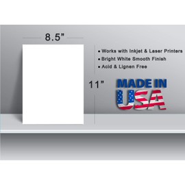 Heavyweight White Cardstock 8.5" x 11" - Thick Paper for Printing - Inkjet/Laser 80lb Cardstock (50 Sheets)