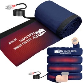 Heated Rv Sewer Hose,20FT 15FT Electrical Heated Sleeve of Rv Sewer Hose Kit,Camper Sewer Hose or Rv Skirting for Winter/Avoid Freezing -20° Rv Accessories