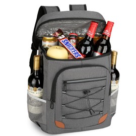 Backpack Cooler Insulated Leak Proof for Men Women 36 Cans Soft Cooler Backpack Insulated Waterproof Large Capacity Coolers Bag Portable for Lunch Camping Travel Picnic Hiking Deep Grey