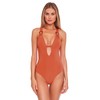 BECCA Color Code Skylar Plunge One-Piece Ginger MD