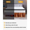 Burnt Orange Bed Skirt Queen Size 16 Inch Drop, Adjustable