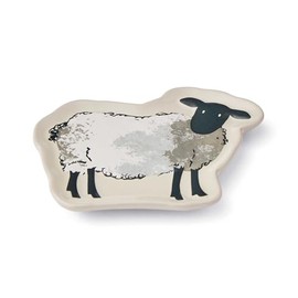 Cooksmart British Designed Ceramic Tea Bag Tidy | Tea Bag Dish For Used Tea Bags | Teabag Dish With Modern Design | Trinket Dish For All Homes or Offices - Highland Sheep