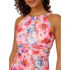 Adrianna Papell Women's Floral Chiffon Halter Dress, Ivory Multi