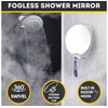 HONEYBULL Fogless Shower Mirror with Suction Mount & Swivel –