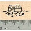 Pirate Treasure Rubber Stamp, Chest on Sea Floor