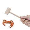 Wooden Crab Mallets Lobster Hammers Seafood Crackers, Beechwood, Set of