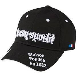 Le Coq Sportif Golf QGBVJC00 Men's Cap, UV Care, UPF 30, Classic Golf, BK00 (Black)