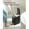Cesun Small Bathroom Trash Can with Lid Soft Close, 5