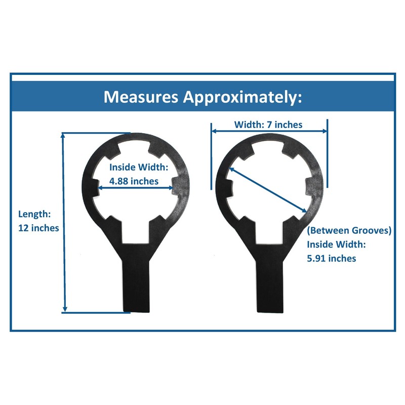 JSP Manufacturing Pool Pump Wrench for Chlorinator Lid Cap Compatible
