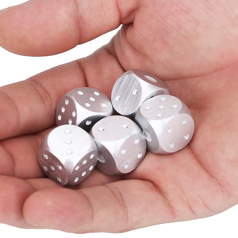 Silver Dice, Silver Dice, Polyhedral Dice Set, Metal Dnd Dice