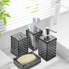 Seeatoo Bathroom Accessory Set, 4 PCS Grey Bathroom Accessories Set,