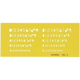 ウチダ テンプレート No.3 数字定規 1-843-1003