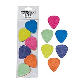 BoloPick Felt Picks for Ukulele, Guitar, and Bass 12 Pack (A Multi Fiesta)