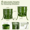 Metal Chicken Feeder No Waste - 20LB Large Chicken Feeder