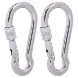 SEPWIK Carabiner Clips, 316 Stainless Steel Carabiner Clip, Heavy Duty Carabiner Hooks, Keychain Carabiners, Multi-Purpose Spring Snap Hook for Dog Leash, Outdoor Camping, Swing, Hammock